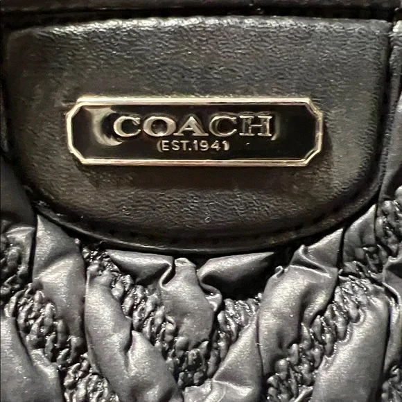 Coach Madison Quilted Chevron Nylon Sophia Satchel - F18634 - Picture 4 of 16